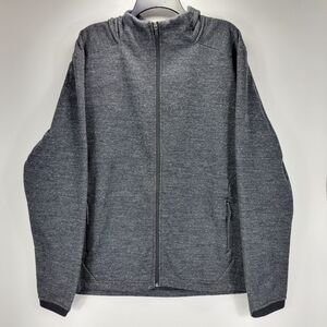 FLX Active Outdoor Fleece Full Zip Jacket Men 2XL Gray Athletic Running Gym Work